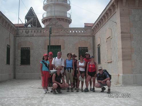 El grupoen el faro de LLebeix